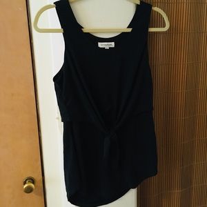 ekattire Charcoal Tie Front Tank